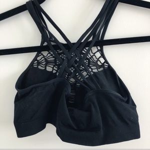 Victoria's Secret Tops - VS cut out bralette floral braided crop top black Victoria's Secret Tops - VS cut out bralette floral braided crop top black